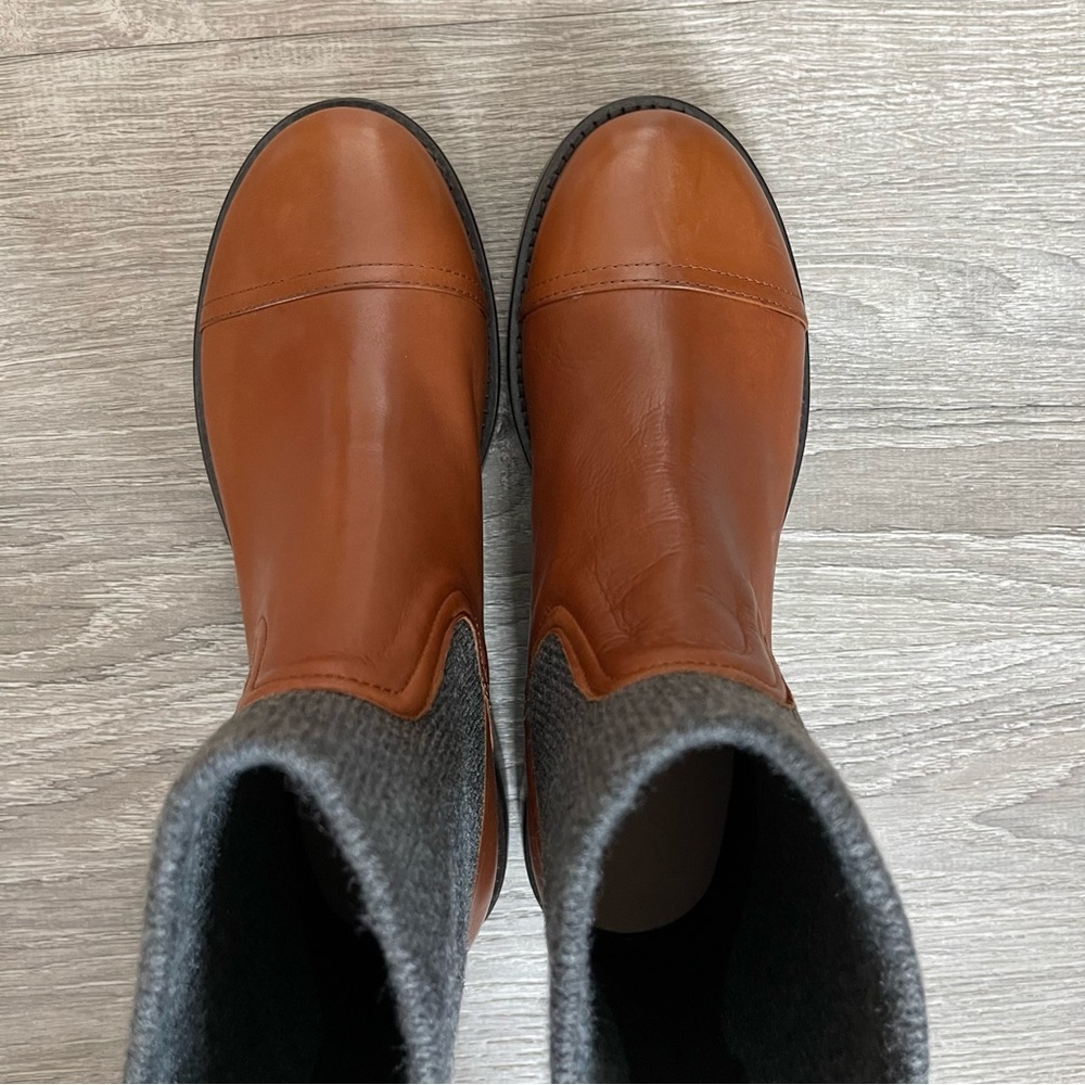 J. Crew Italian Leather Rib Cuff Boot Sz 8.5 - Picture 5 of 9